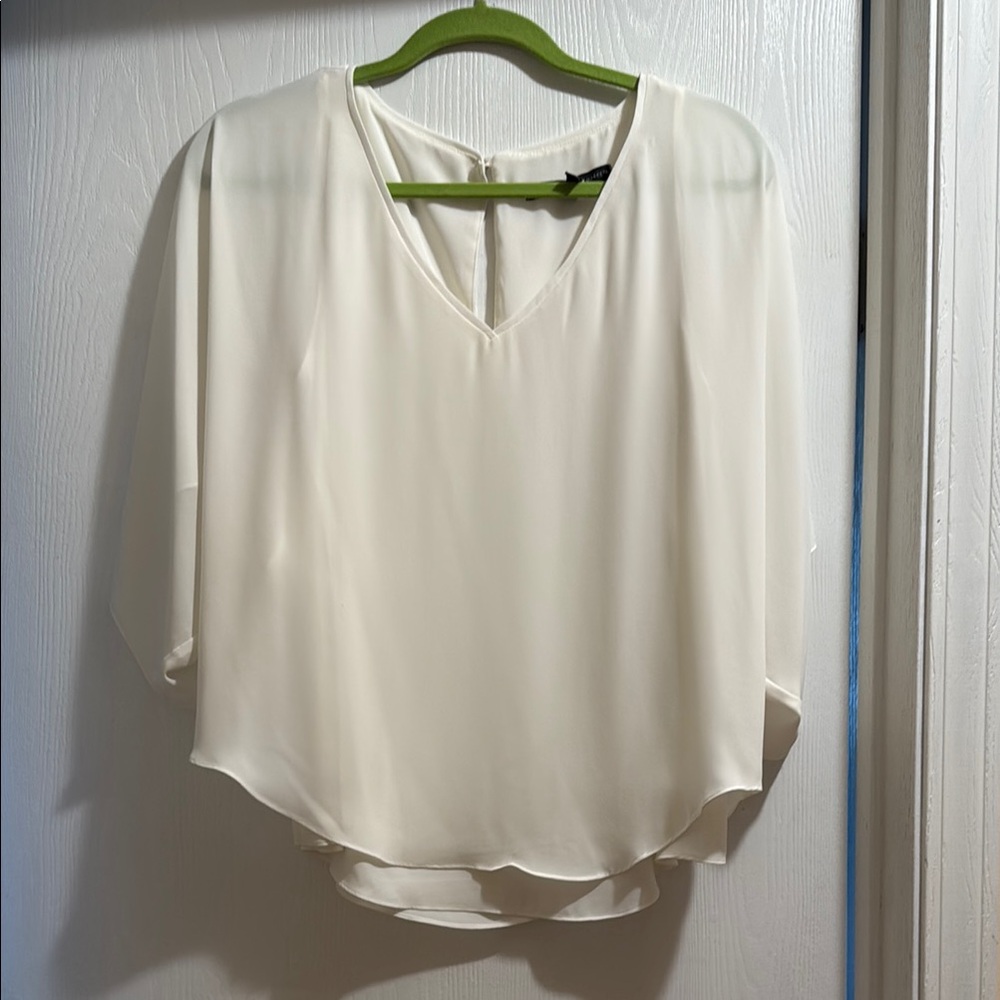White House Black Market Cream Blouse